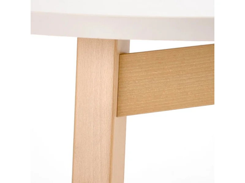 Table ronde extensible beige et hêtre 102cm Storend