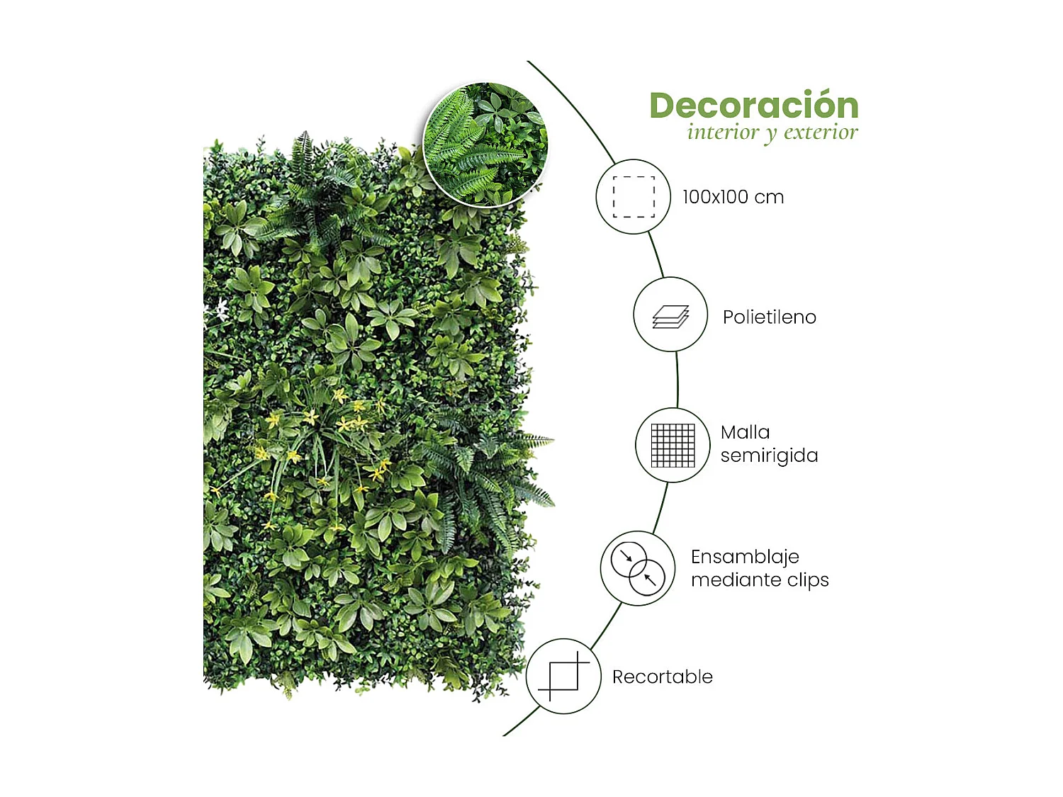 Jardín vertical hellene 100 x 100 cm nortene 1X2 M