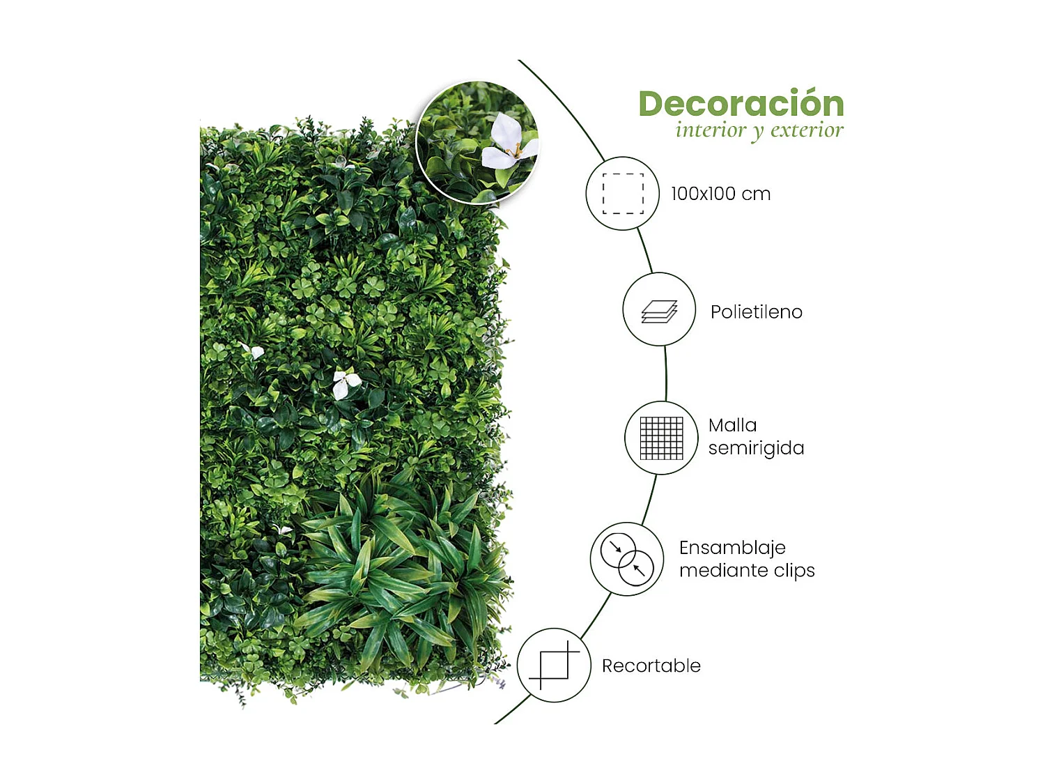 Jardín vertical forest 100x100 cm nortene
