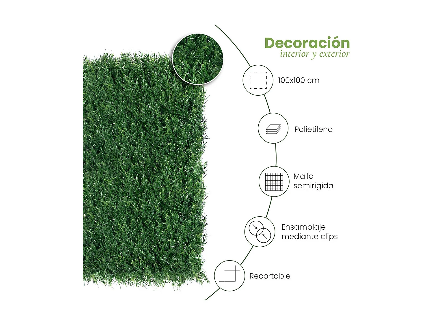 Jardín vertical dense 100 x 100 cm 100X100 CM