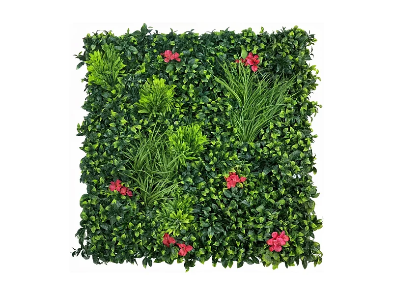 Panneau végétal - " Vertical Villa " - Lot de 4 - 1.00 x 1.00 m - Vert