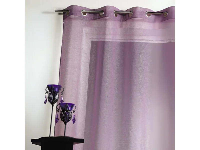 Visillo de estameña liso con reflectos argentados