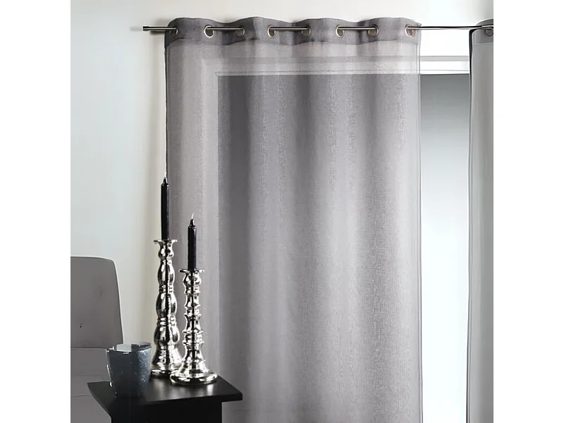 Visillo de estameña liso con reflectos argentados