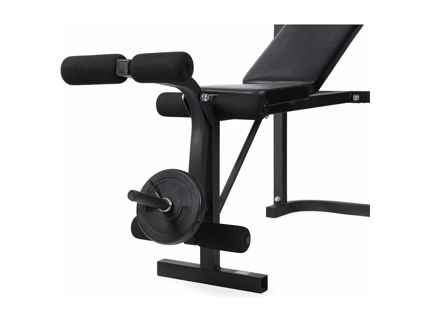 Banc de musculation avec poste jambe - Barre et 20 Kg de poids inclus - O'Fitness - Maison/appartement