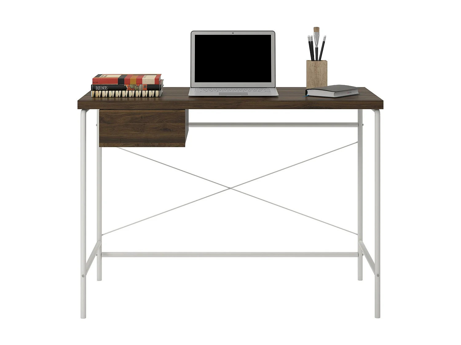 Webster | Bureau d'ordinateur avec 1 tiroir en panneaux alvéolés/agglomérés