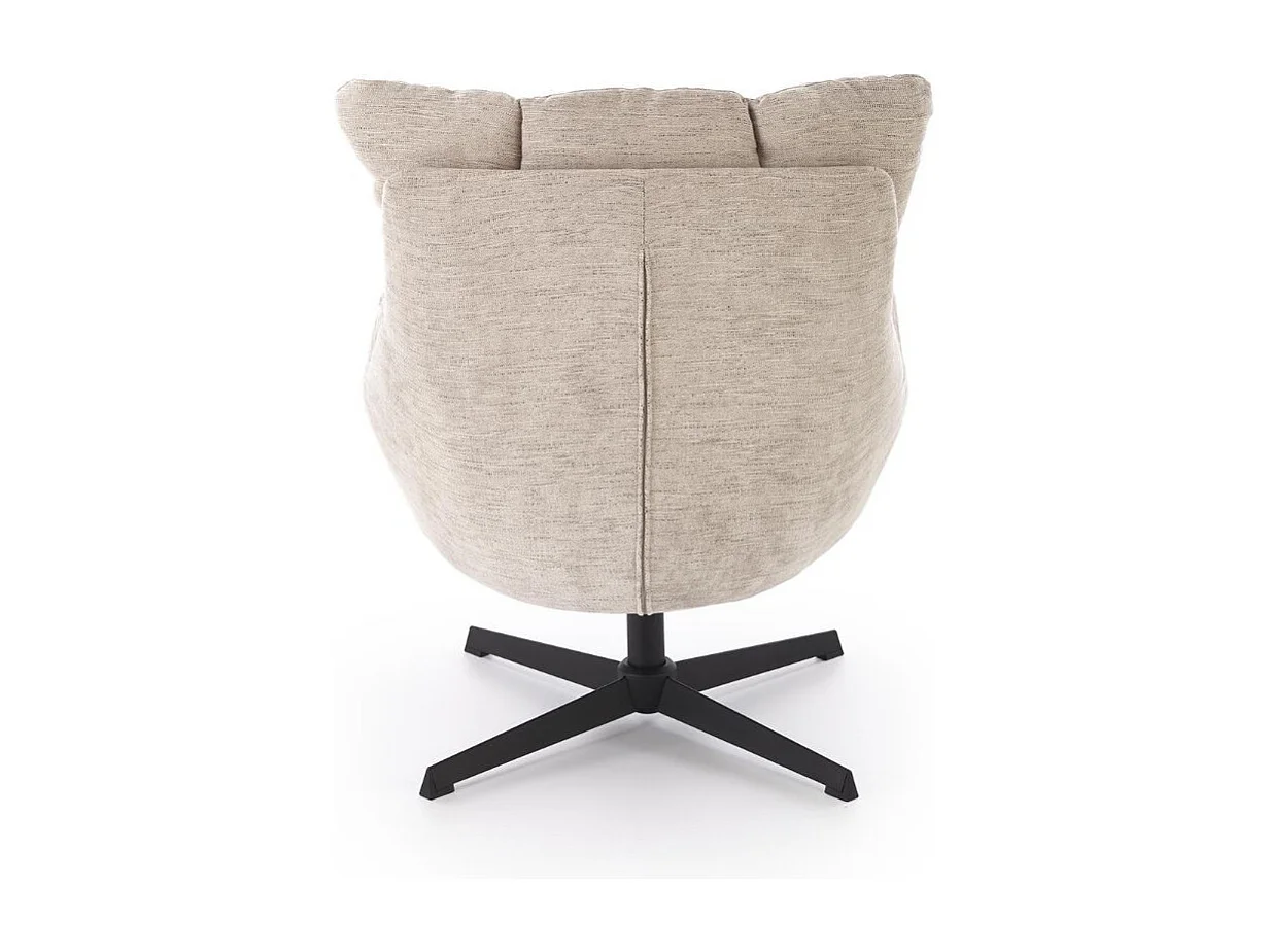 Fauteuil confort pivotant en tissu beige Marx