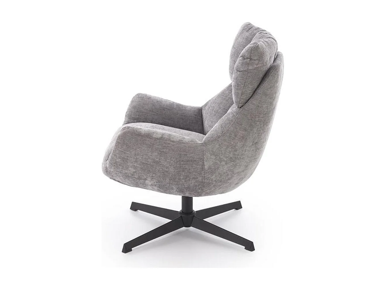 Fauteuil design pivotant gris en tissu Marx