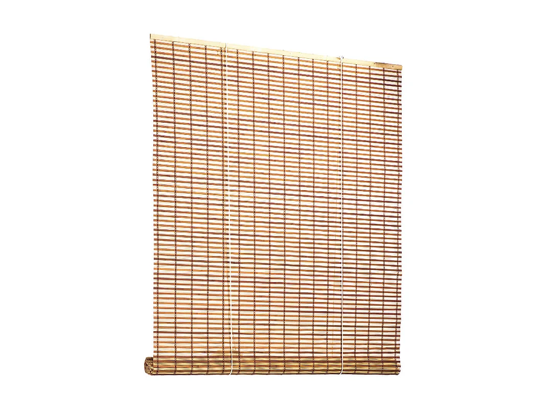 Estor de madera Bombai natural marrón oscuro 120x200 cm con regulación de altura, decoración e intimidad