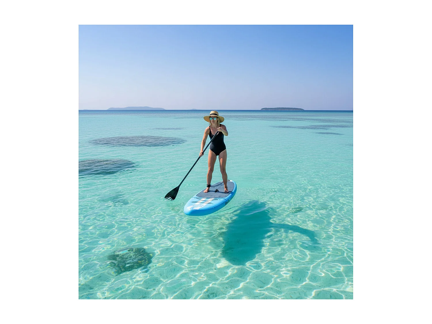 Paddle gonflable - Surftrip - En dropstitch - Avec sac de transport - Dimensions : 335 x 76 x 15 cm