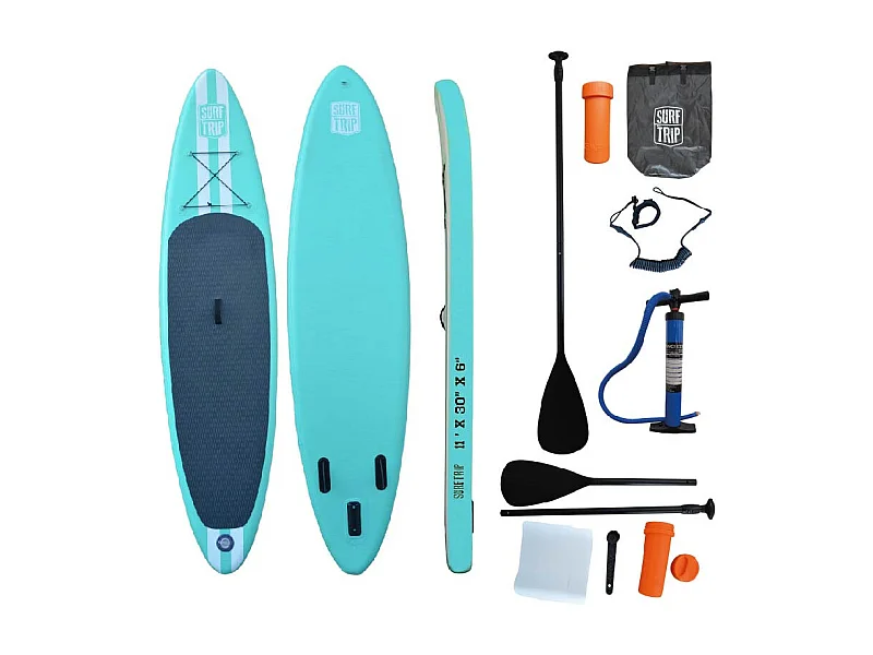 Paddle gonflable - Surftrip - En dropstitch - Avec sac de transport - Dimensions : 335 x 76 x 15 cm