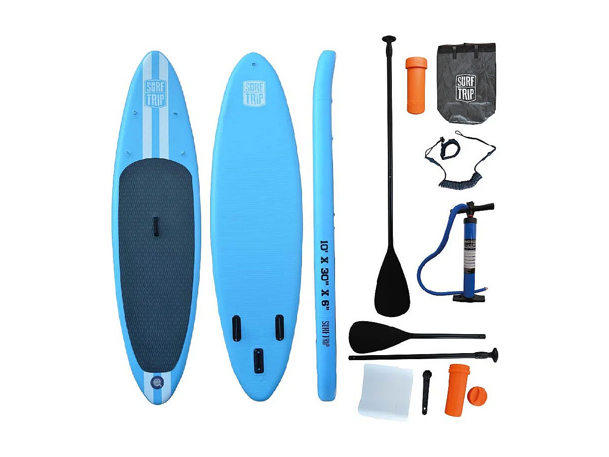 Paddle gonflable - Surftrip - En dropstitch - Avec sac de transport - Dimensions : 305 x 76 x 15 cm