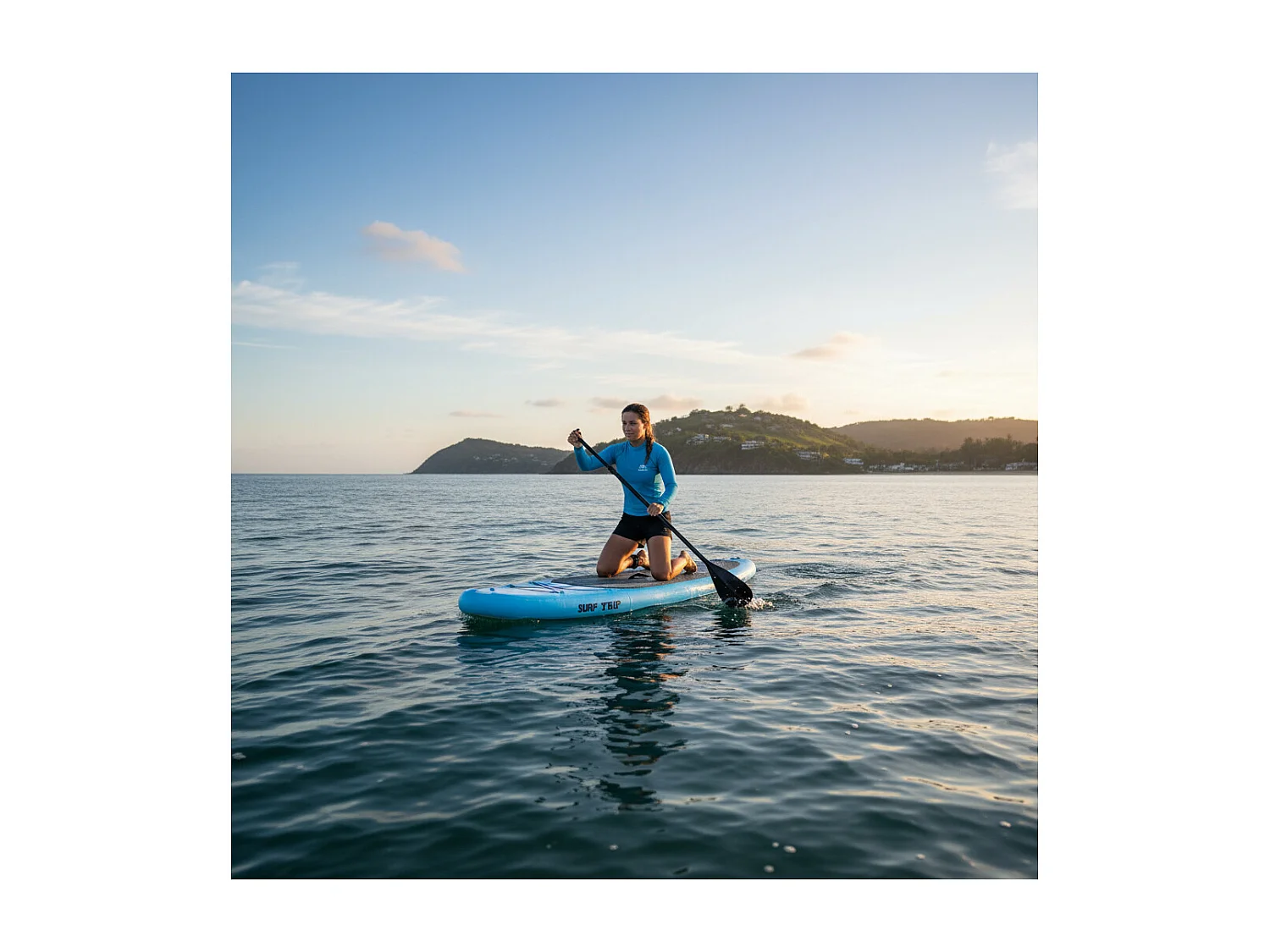 Paddle gonflable - Surftrip - En dropstitch - Avec sac de transport - Dimensions : 305 x 76 x 15 cm