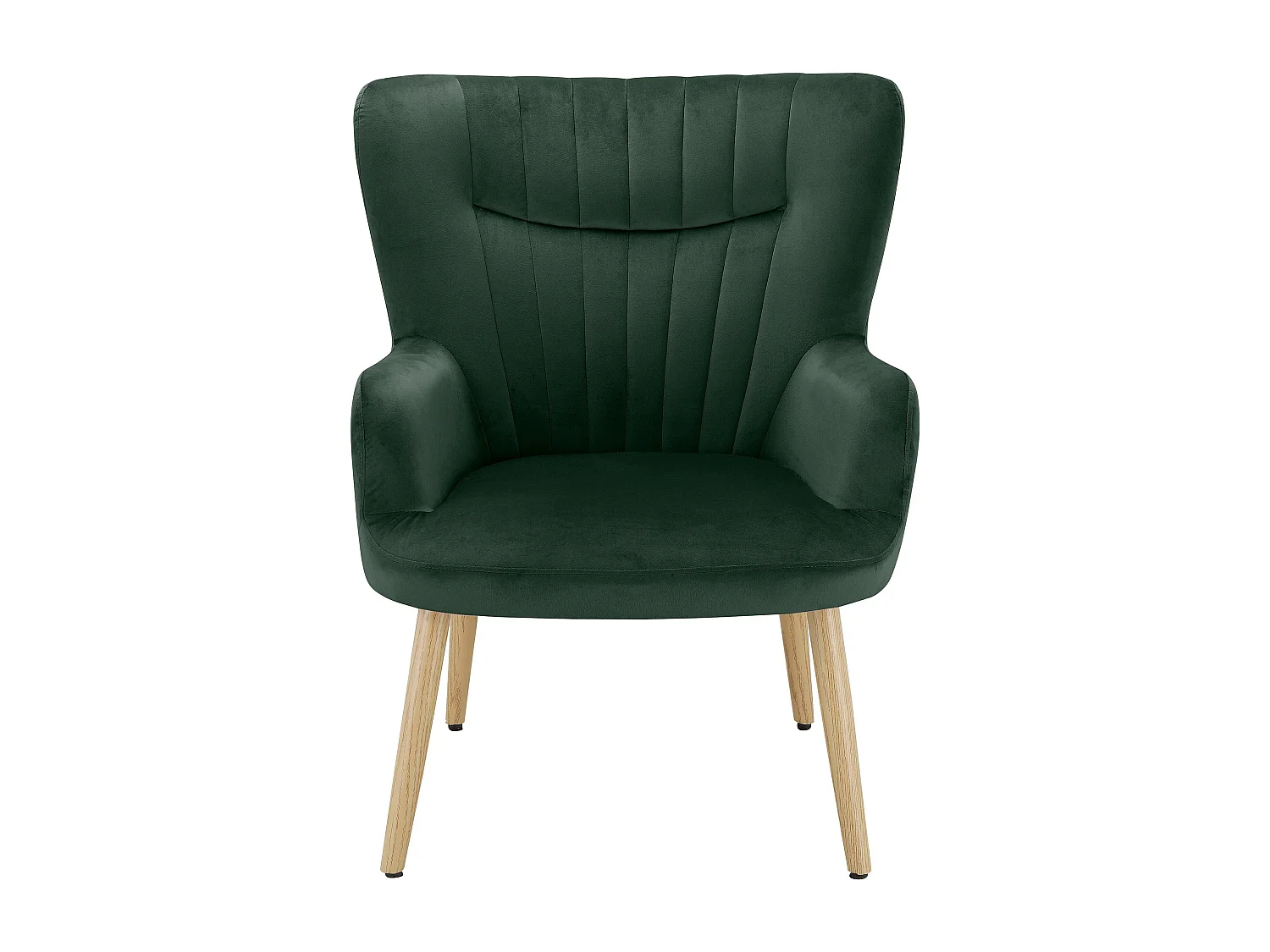 Kiki | Fauteuil en velours vert foncé