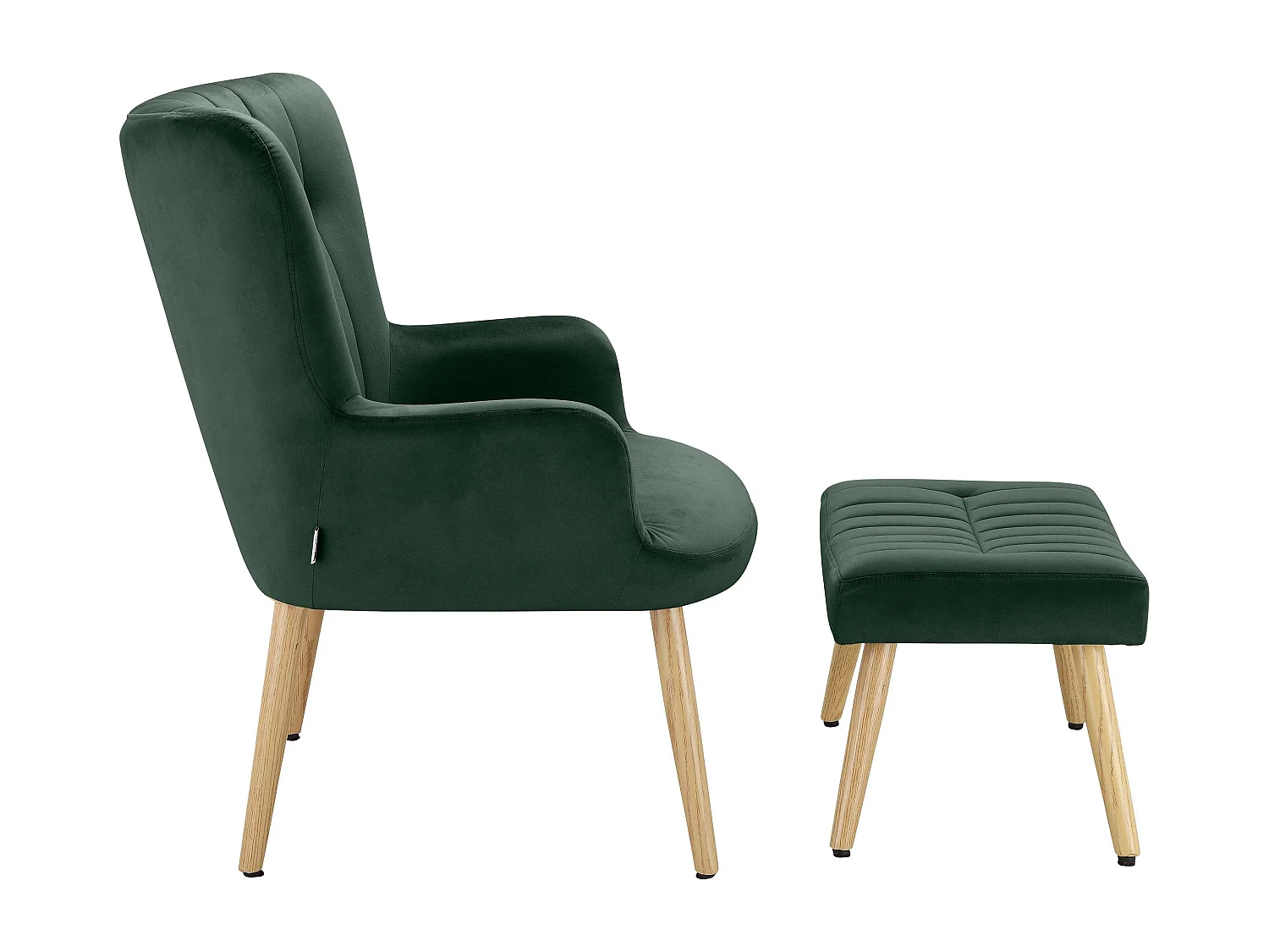 Kiki | Fauteuil en velours vert foncé