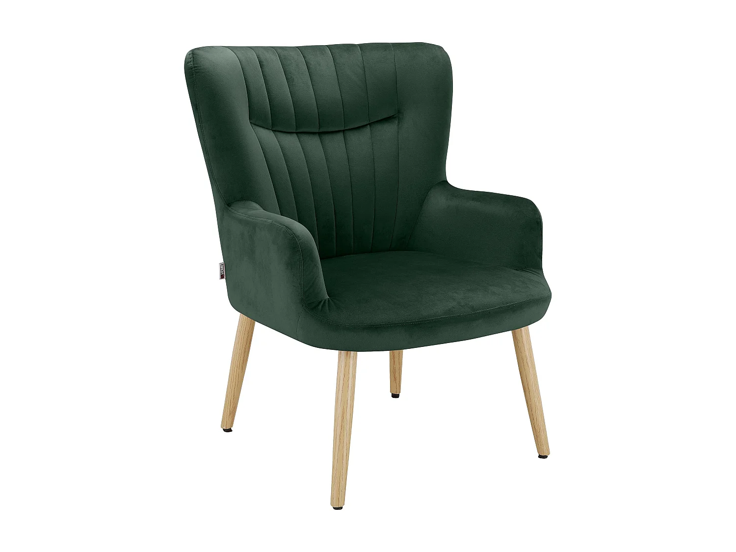 Kiki | Fauteuil en velours vert foncé