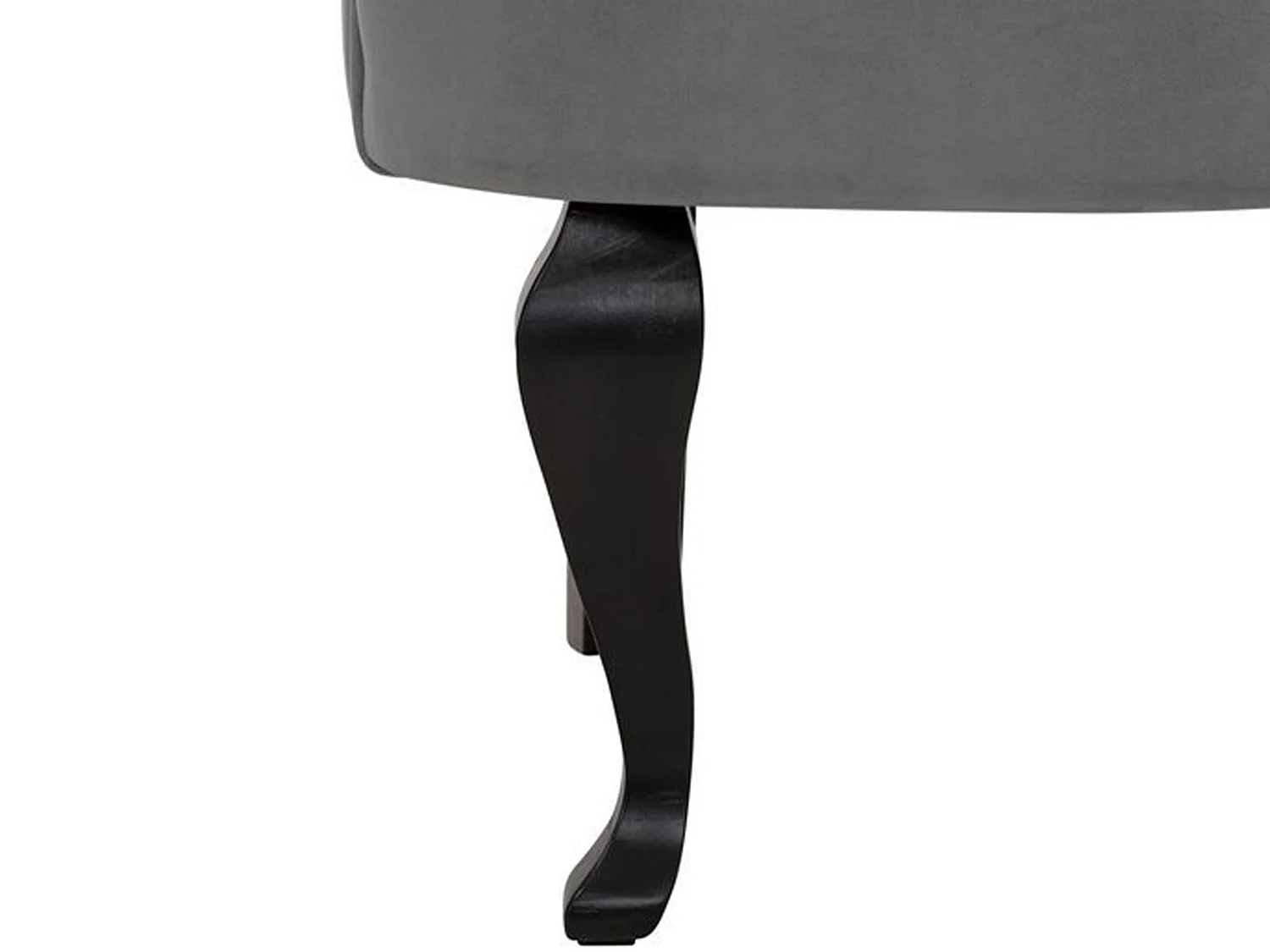 Dallas | Fauteuil + kruk in fluweel grijs