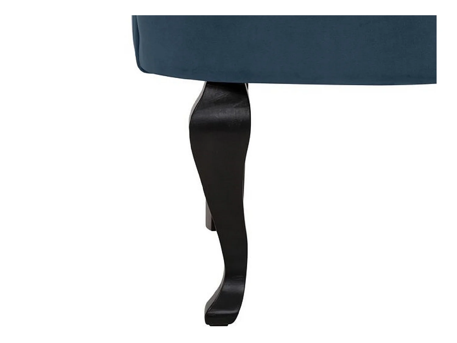 Dallas | Sessel + Hocker aus Samt blau