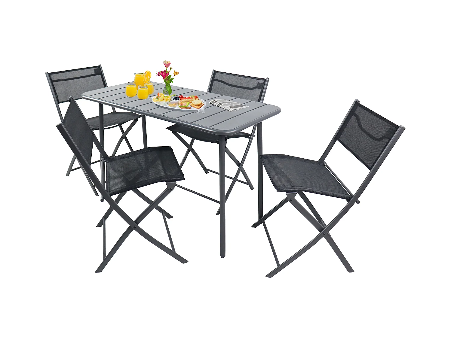 Garden furniture set Sumila Black 0