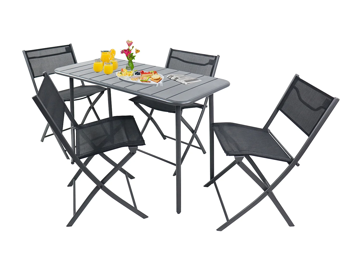 Garden furniture set Sumila Black 0