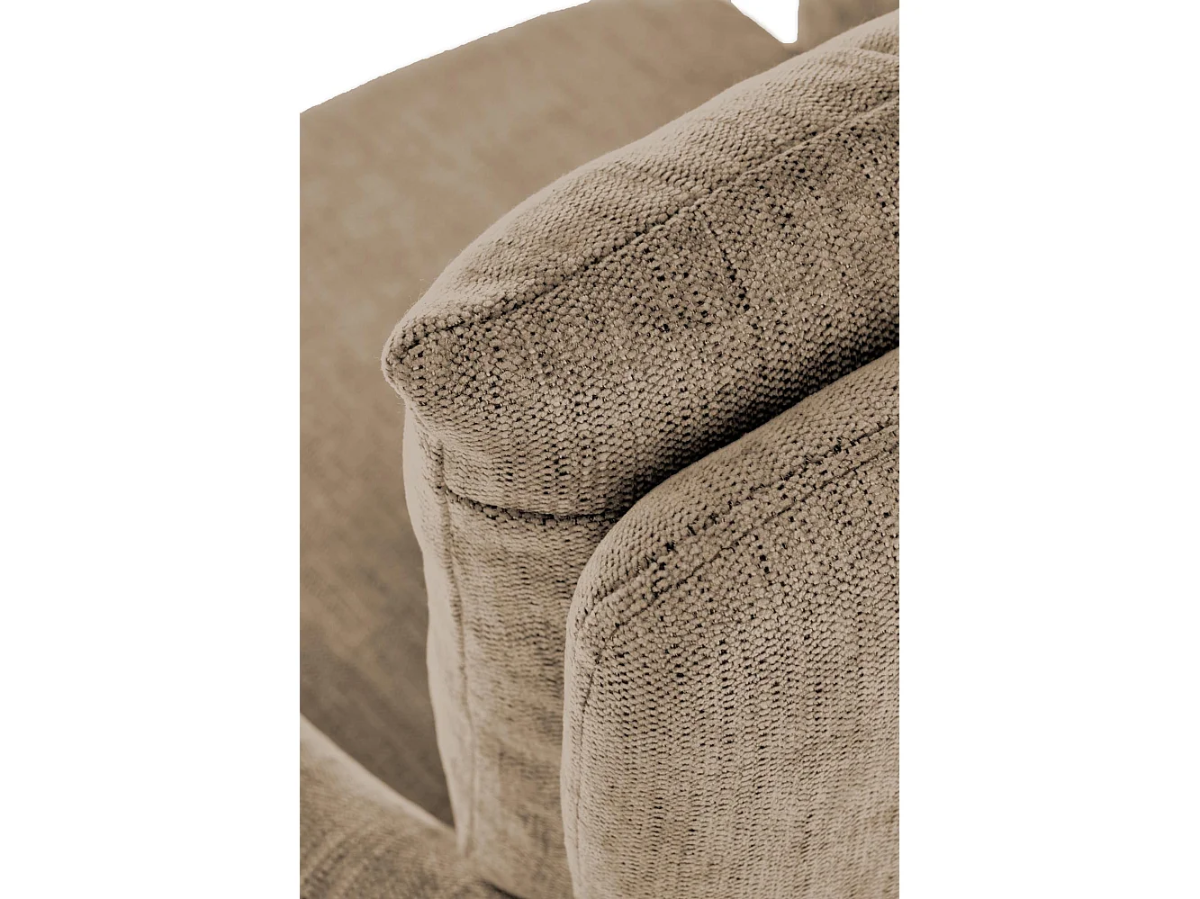 Poltrona da ufficio di design Persée in tessuto marrone chiaro