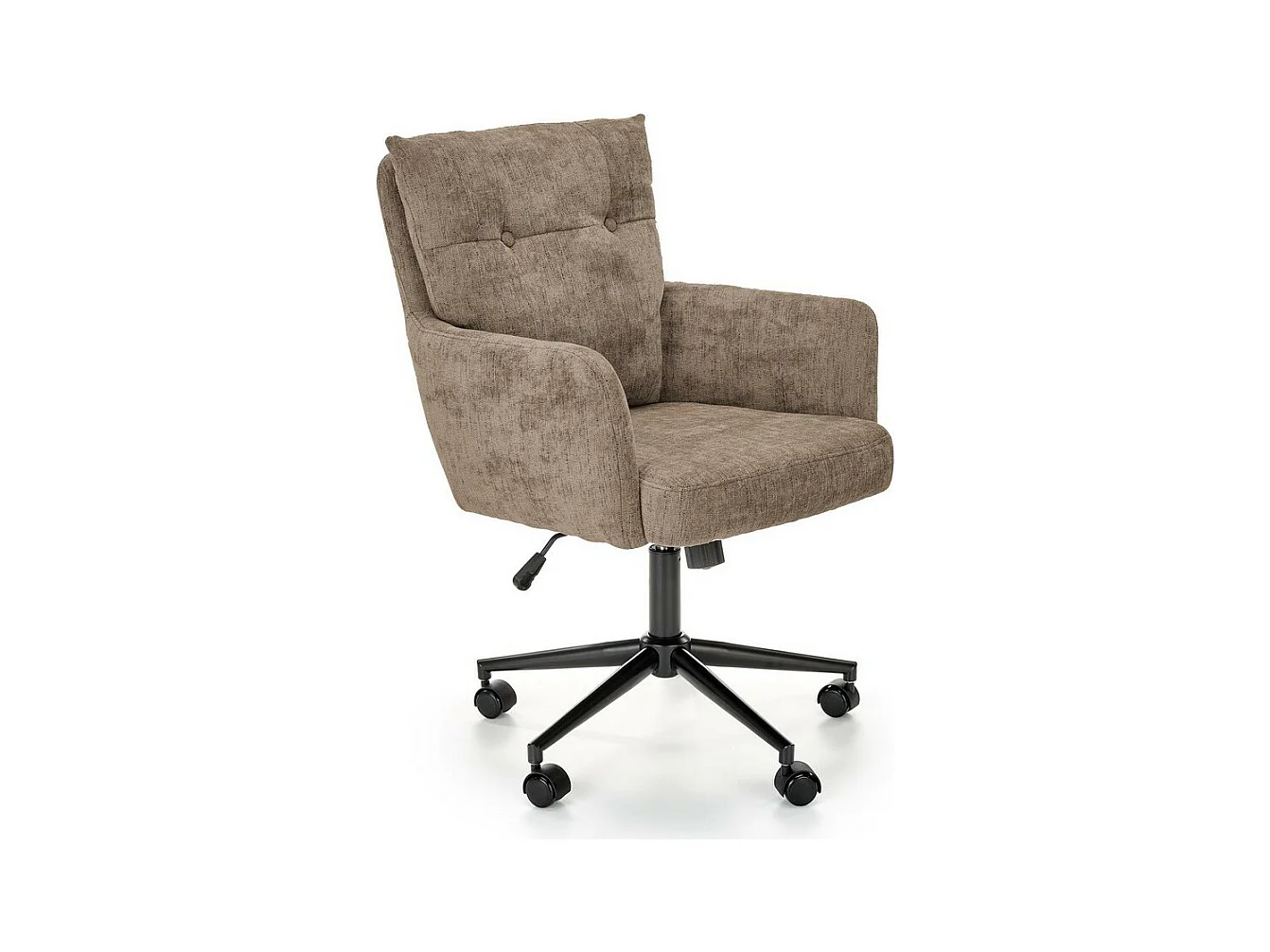Fauteuil de bureau design tissu marron clair Persée