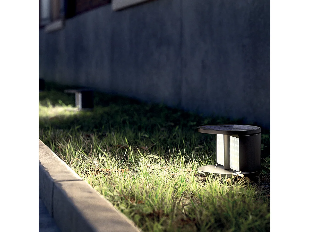 Borne solaire SWING Noir Aluminium H14,4cm