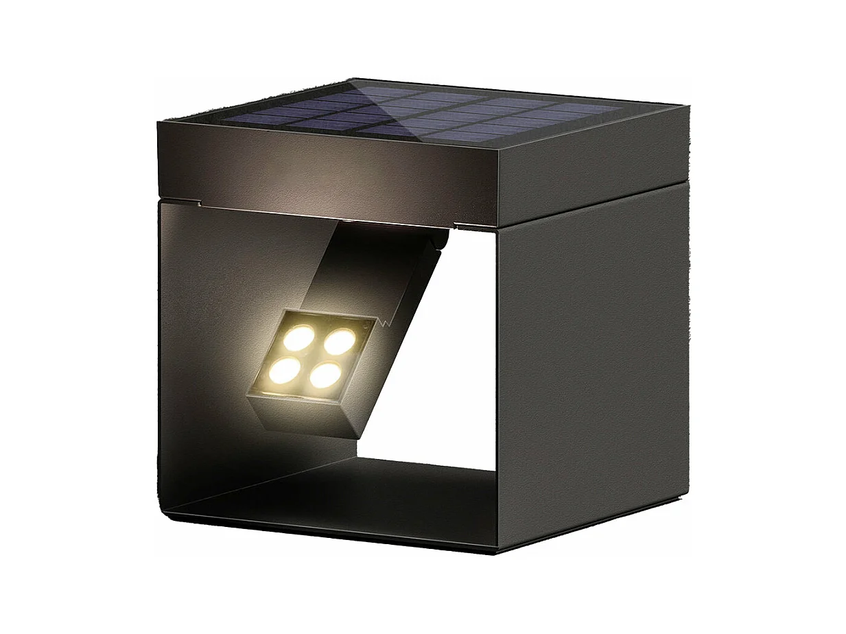 Borne solaire ALEA Noir Aluminium H14,5cm