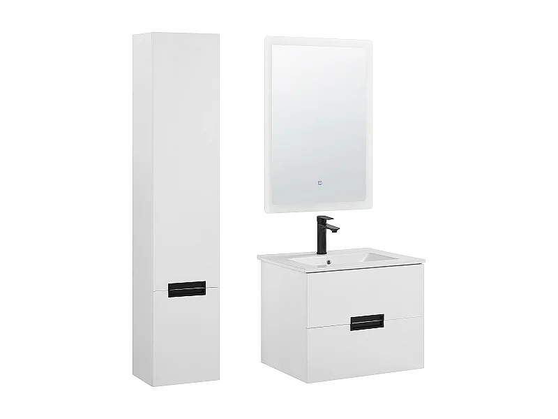 Conjunto de mueble de baño con espejo TUDELA Blanco