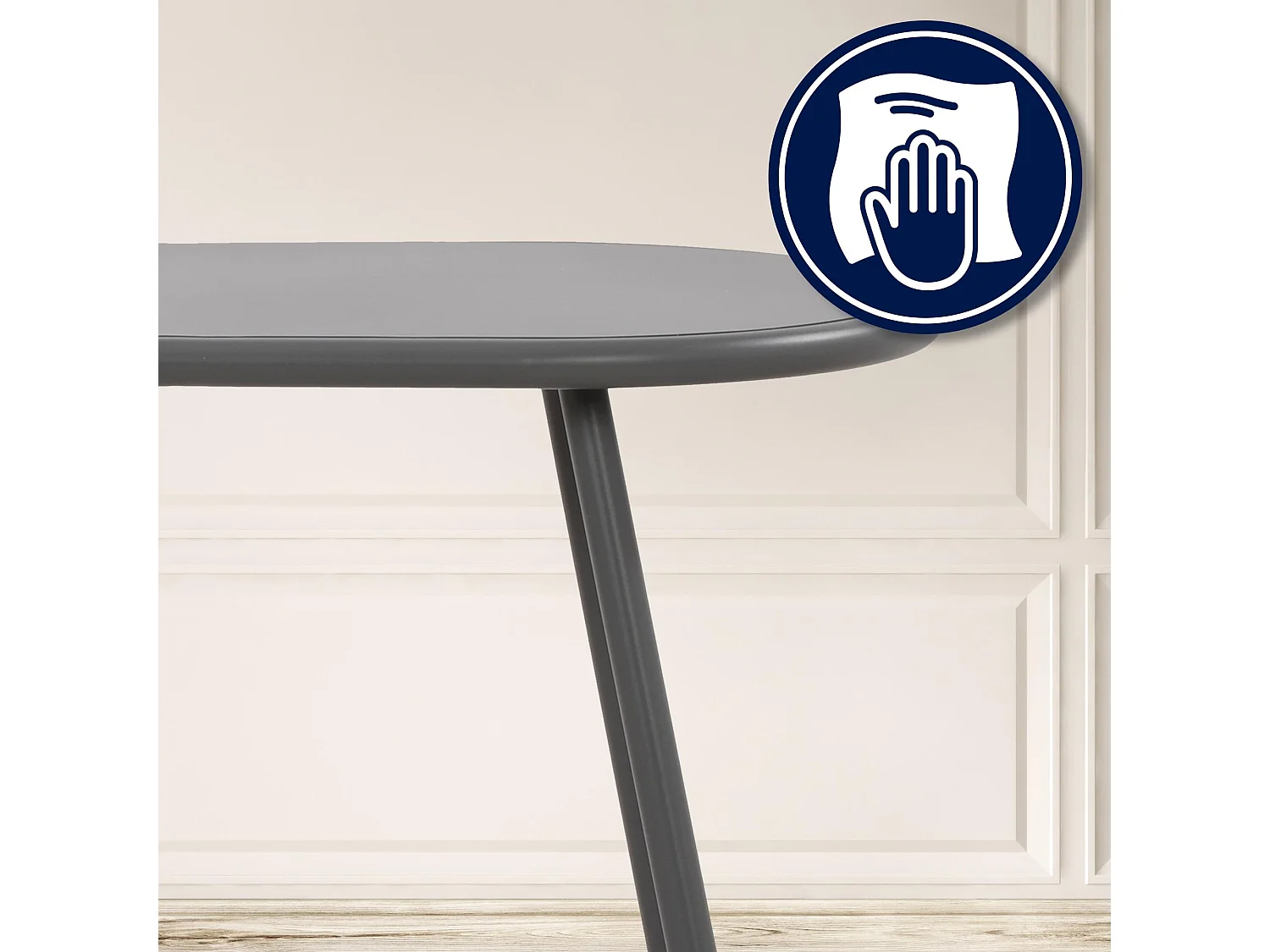 Ensemble de jardin - Table + 4 Chaises - Velvena