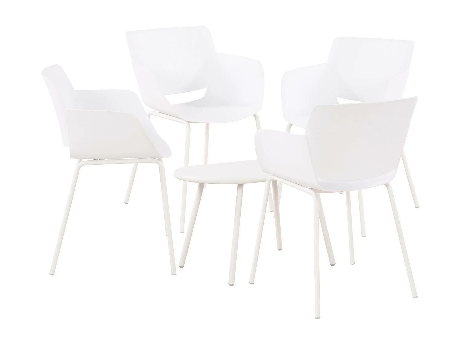 Ensemble de jardin - Table + 4 Chaises - Velvena