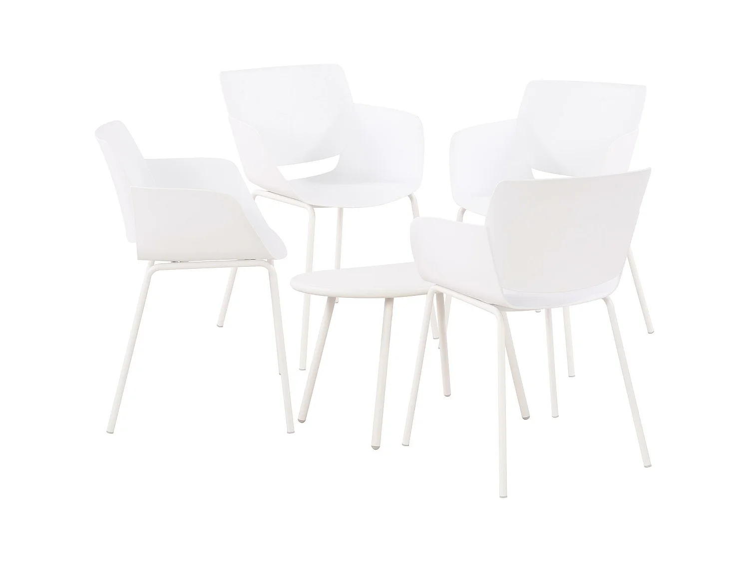 Ensemble de jardin - Table + 4 Chaises - Velvena