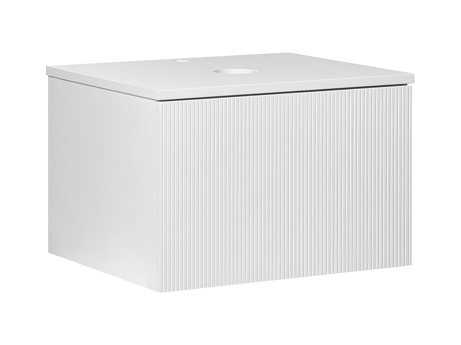 Meuble lavabo mural ALZIRA 60 cm Blanc