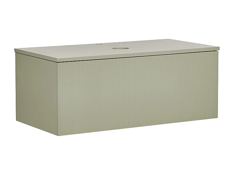 Waschbeckenunterschrank 100 x 52 cm grün mit Schubladen Hängeschrank Bad Alzira