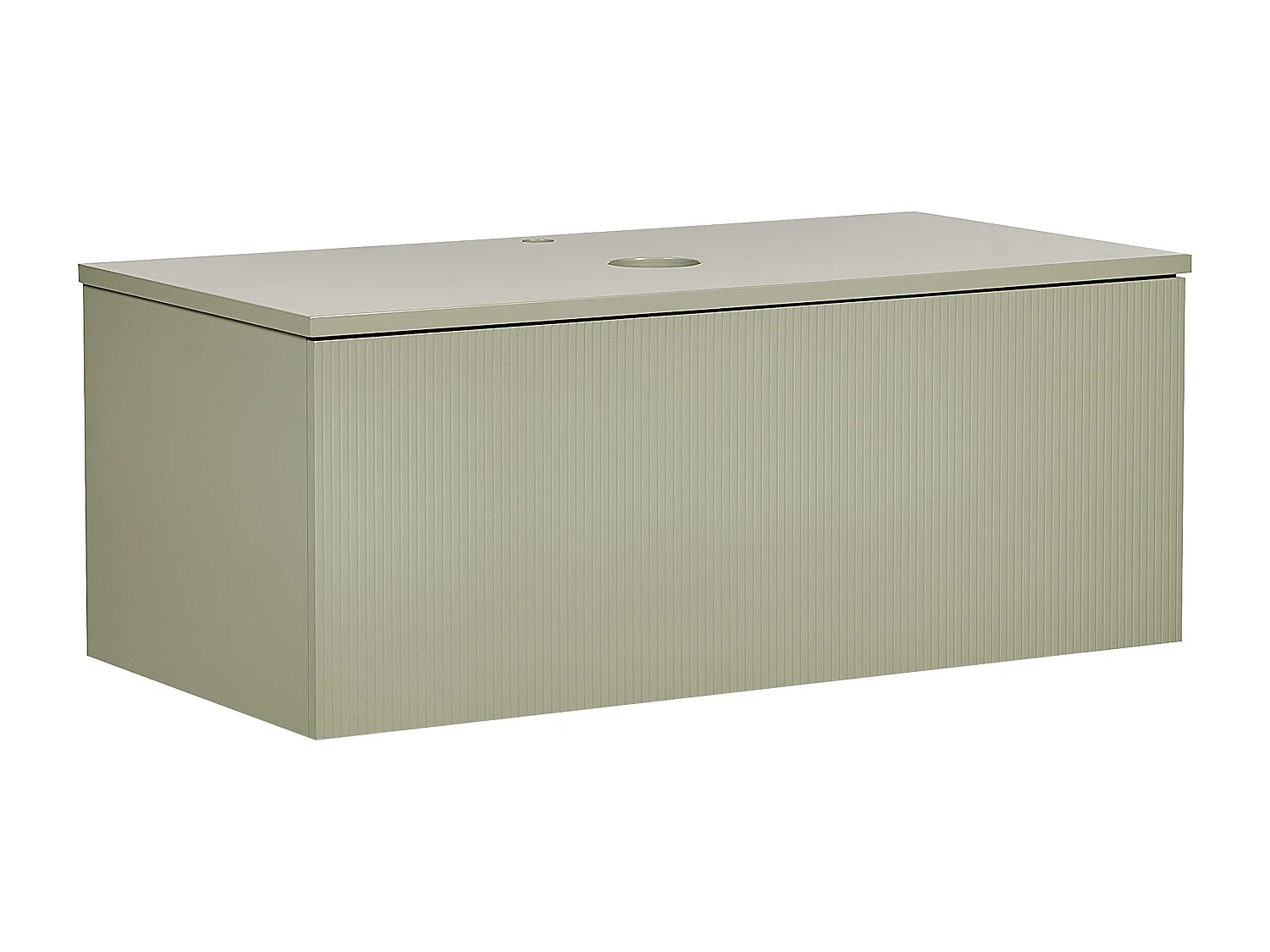 Waschbeckenunterschrank 100 x 52 cm grün mit Schubladen Hängeschrank Bad Alzira