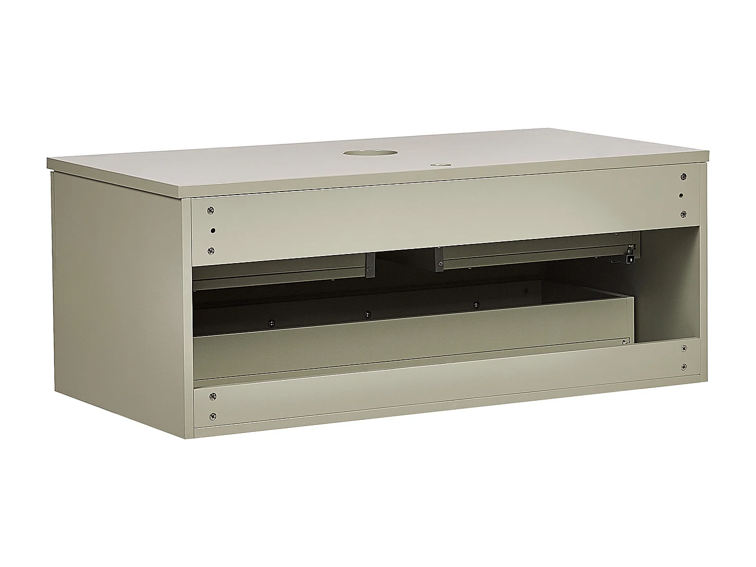 Waschbeckenunterschrank 100 x 52 cm grün mit Schubladen Hängeschrank Bad Alzira