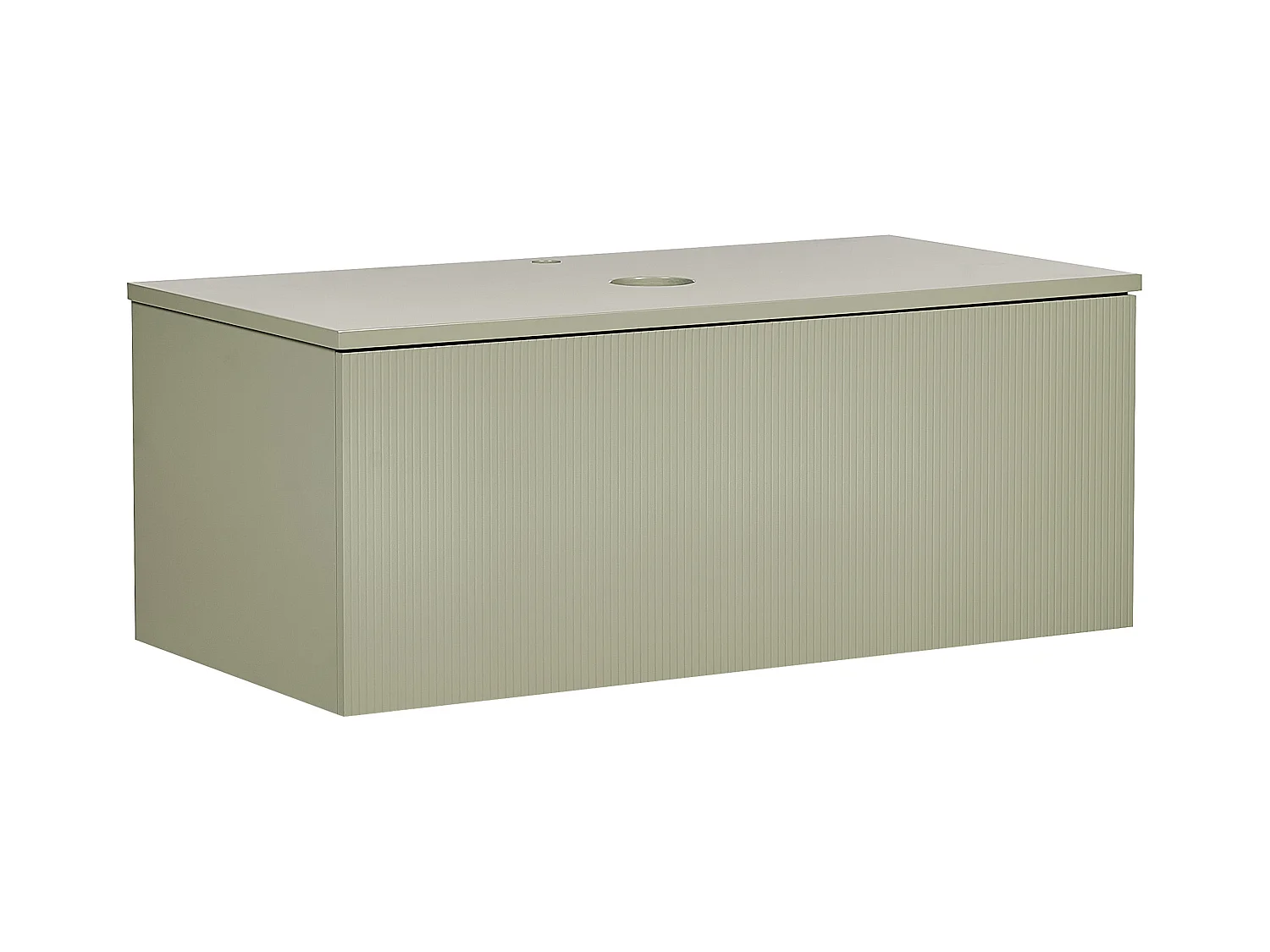 Waschbeckenunterschrank 100 x 52 cm grün mit Schubladen Hängeschrank Bad Alzira
