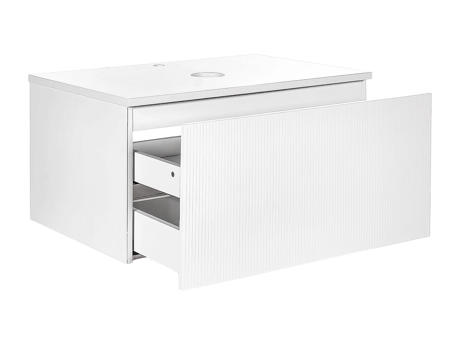 Meuble lavabo mural ALZIRA 80 cm Blanc