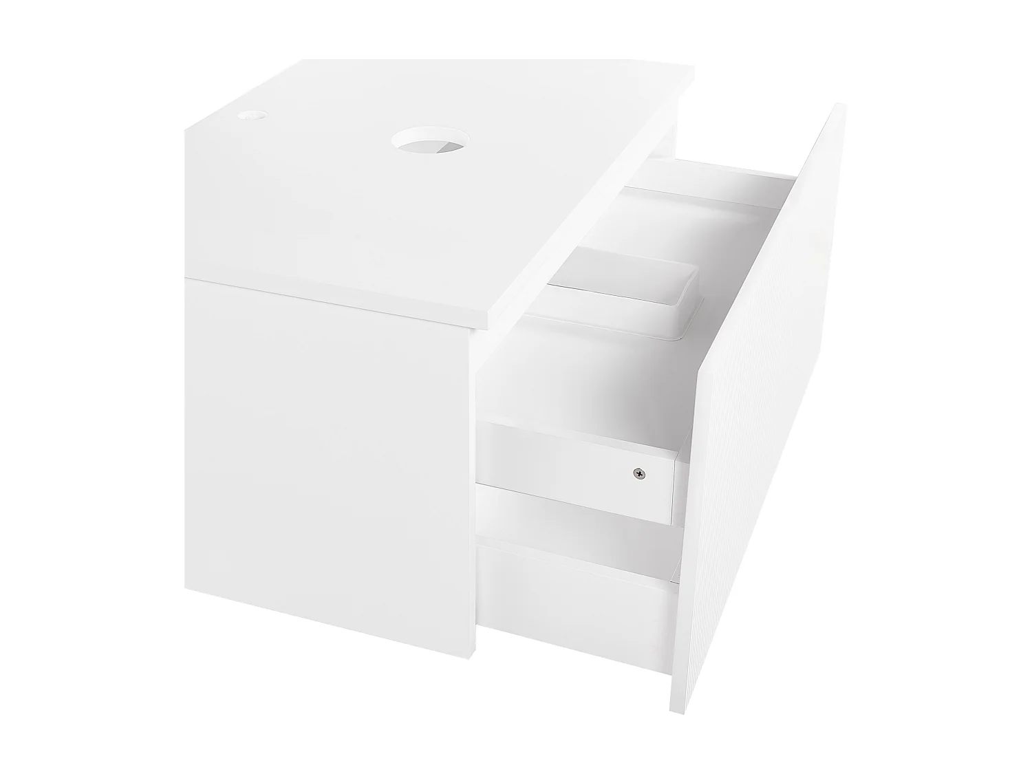 Meuble lavabo mural ALZIRA 80 cm Blanc