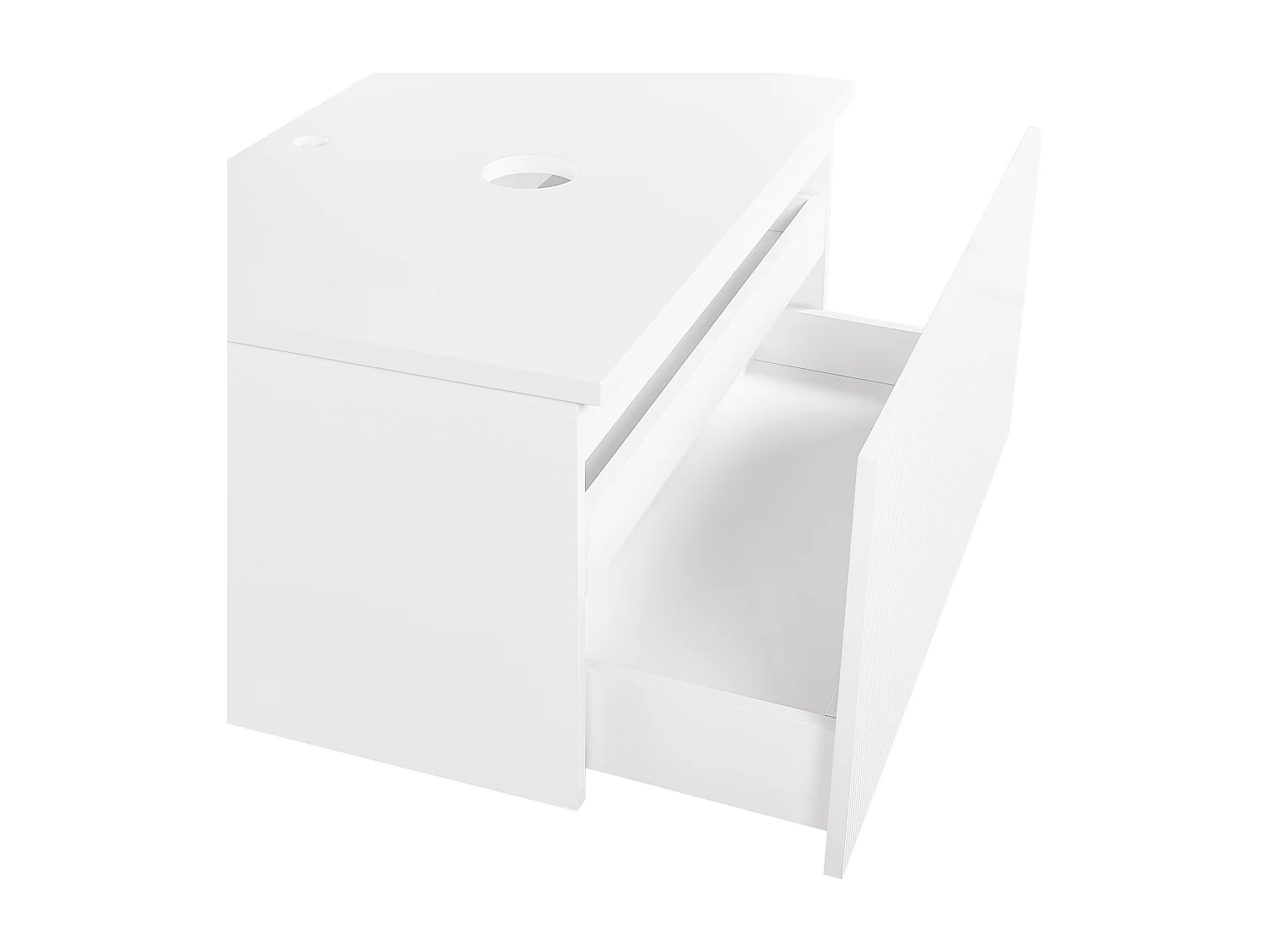 Meuble lavabo mural ALZIRA 80 cm Blanc