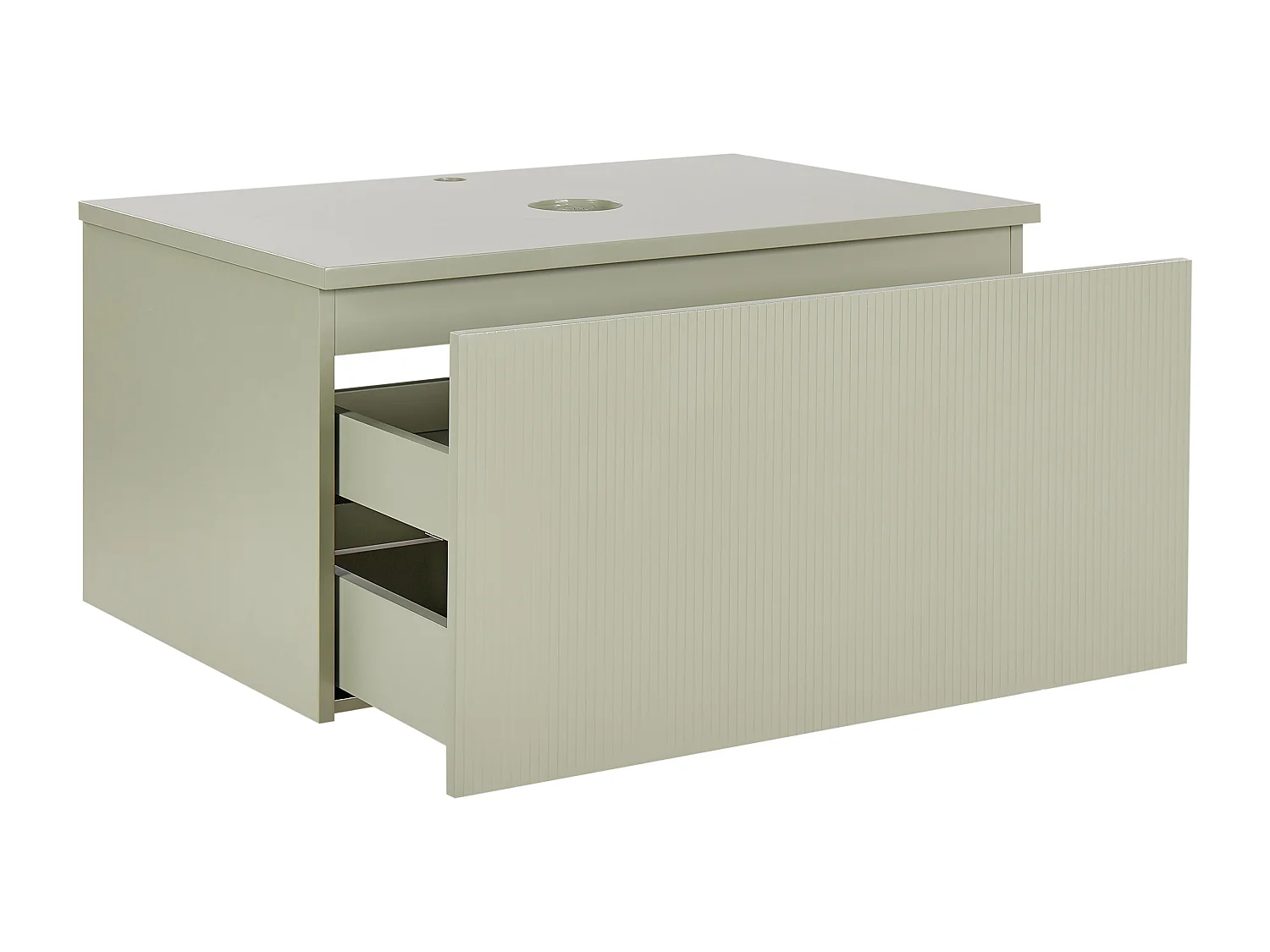 Mobile lavabo da parete ALZIRA 80 cm Verde chiaro