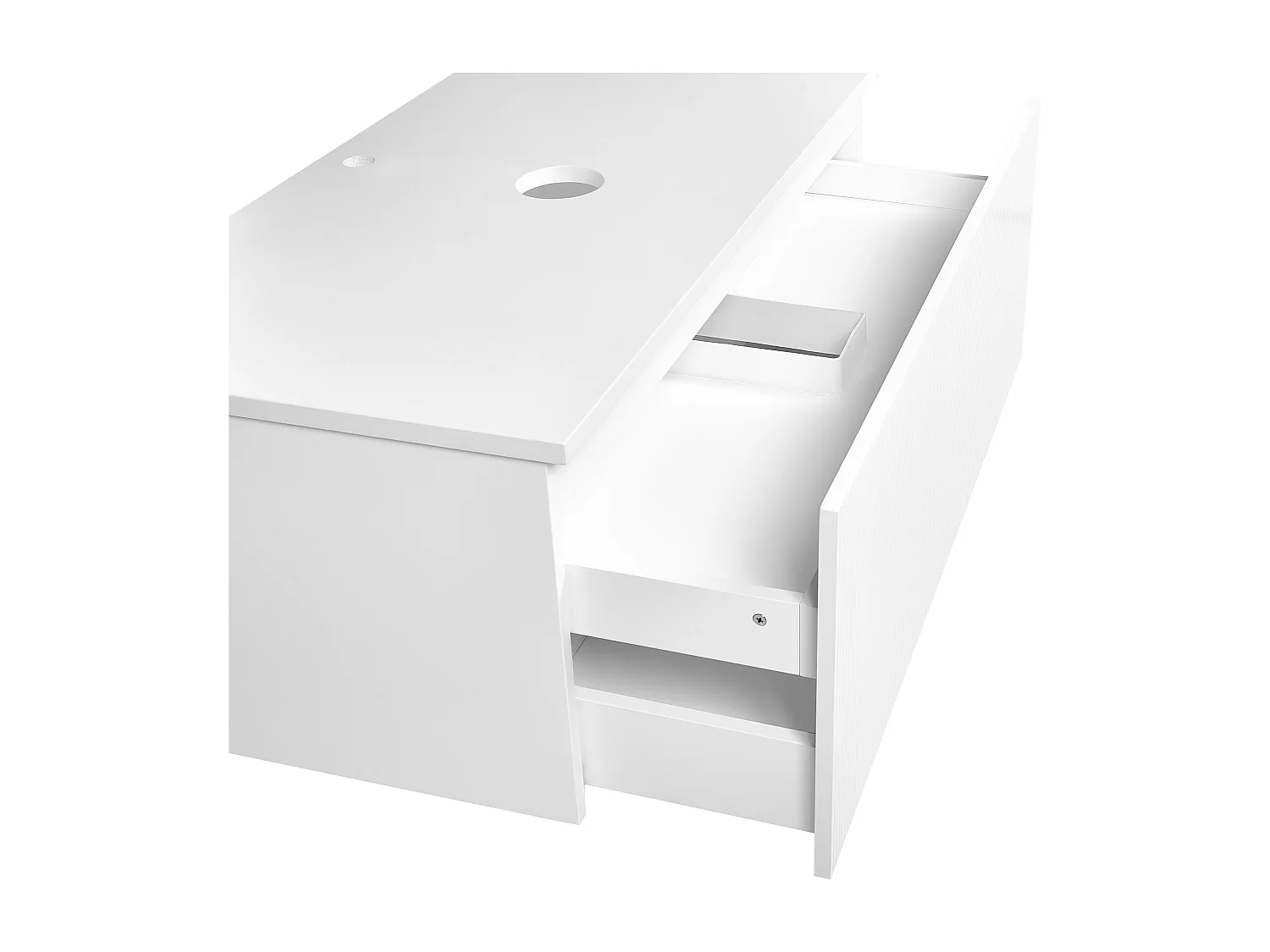 Meuble lavabo mural ALZIRA 100 cm Blanc