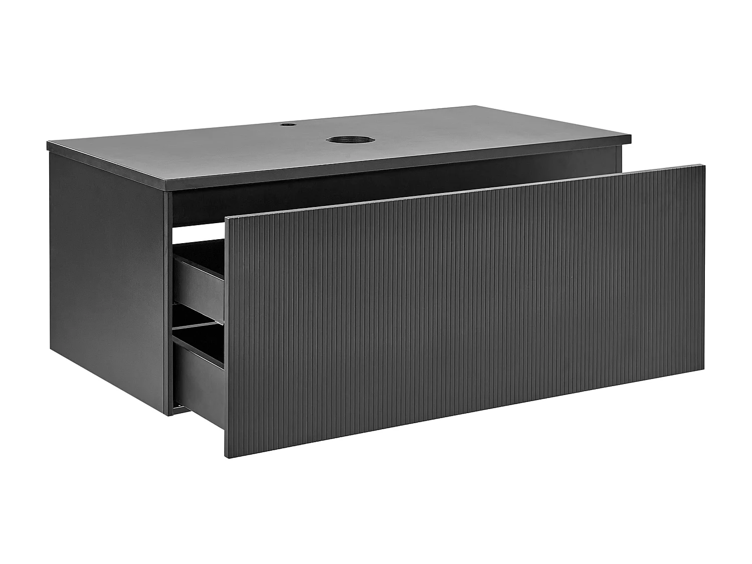 Meuble lavabo mural ALZIRA 100 cm Noir