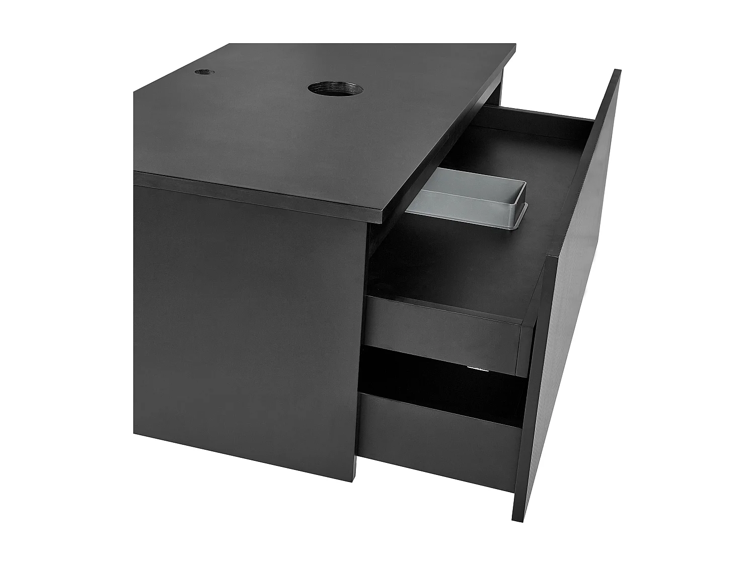 Meuble lavabo mural ALZIRA 80 cm Noir