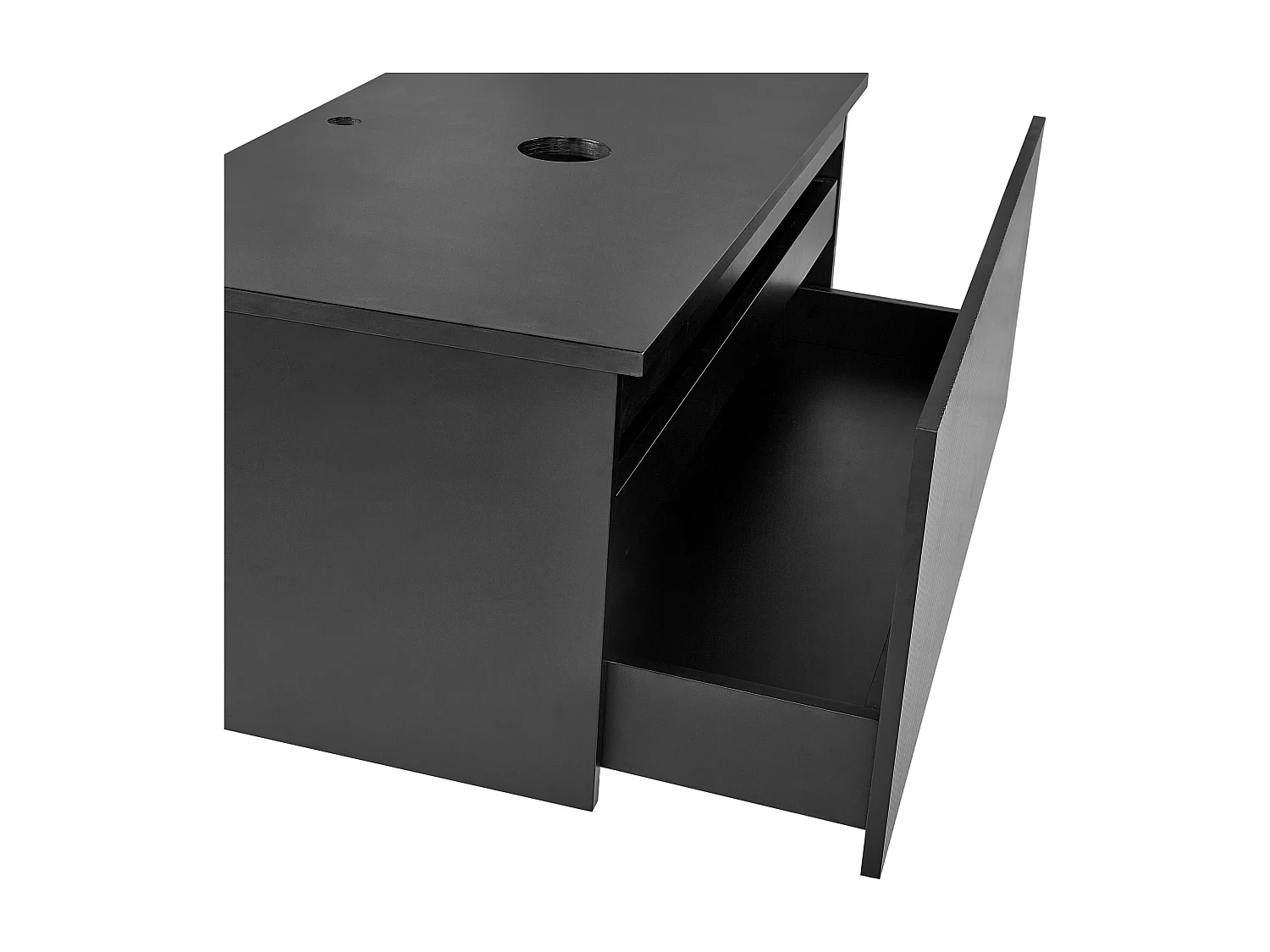 Meuble lavabo mural ALZIRA 80 cm Noir