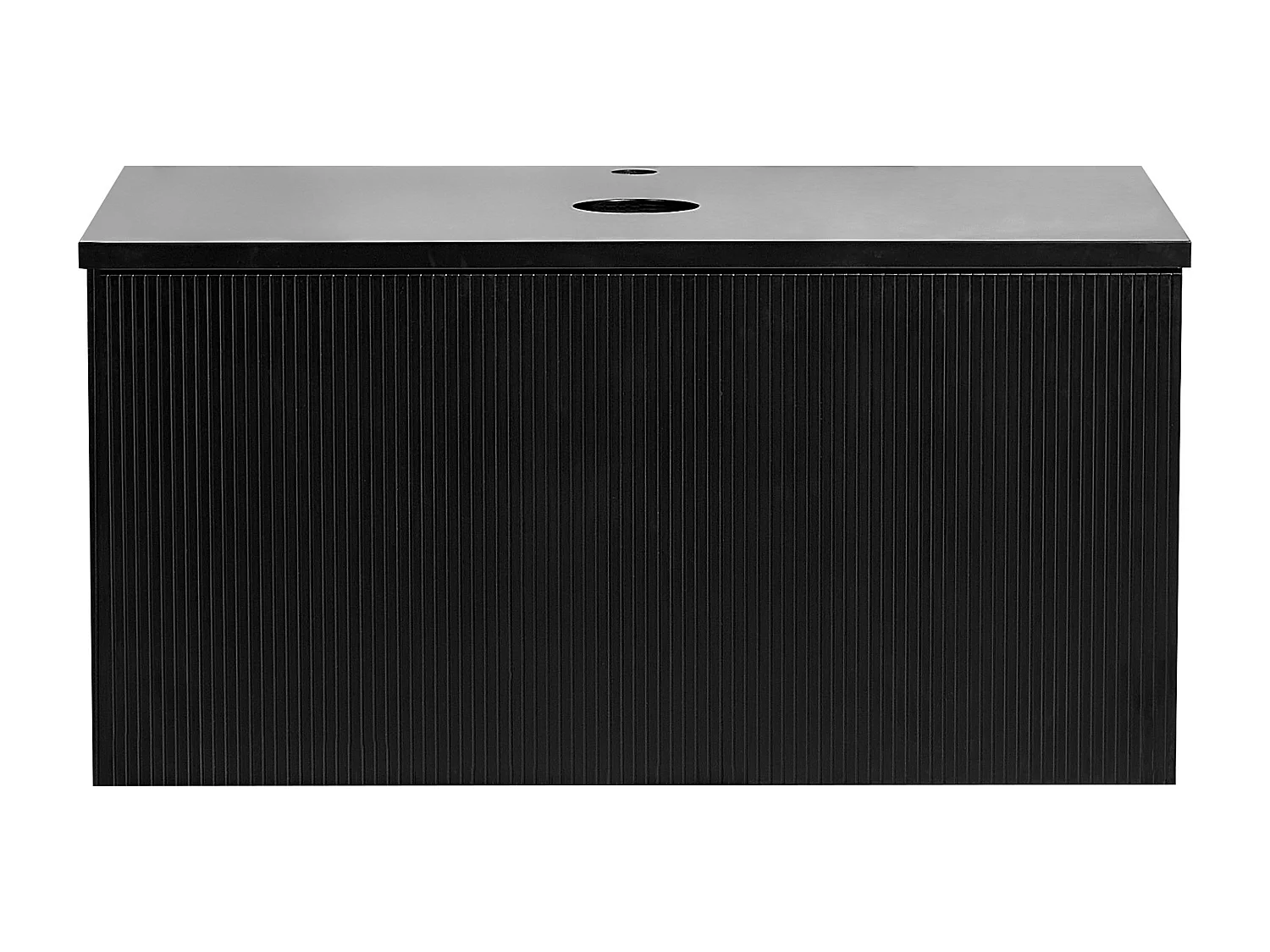 Mobile lavabo da parete ALZIRA 80 cm Nero