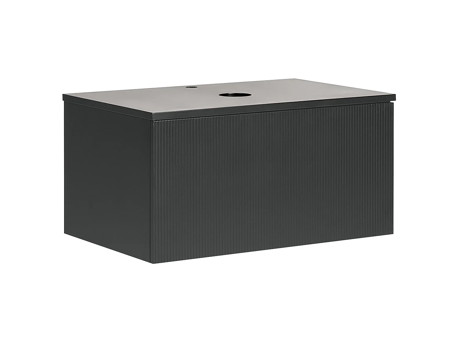 Meuble lavabo mural ALZIRA 80 cm Noir