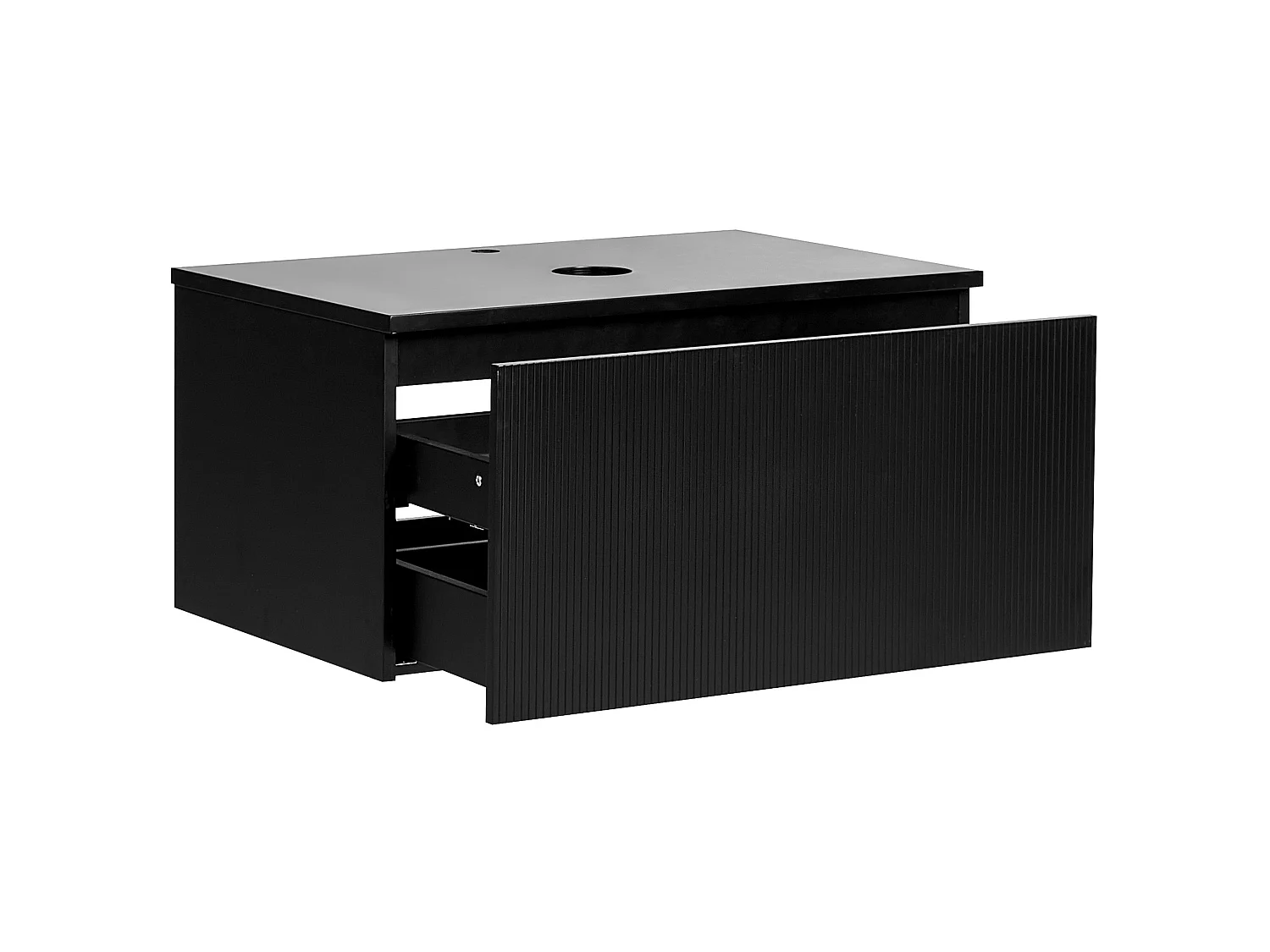 Meuble lavabo mural ALZIRA 80 cm Noir