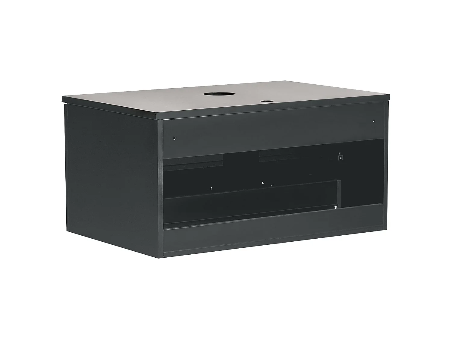 Meuble lavabo mural ALZIRA 80 cm Noir
