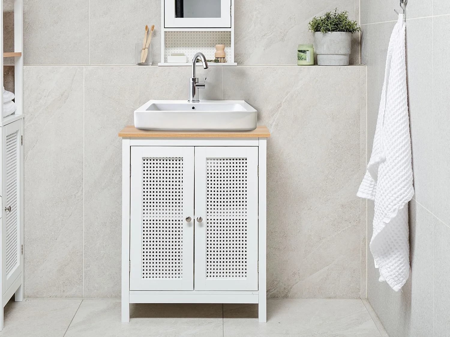 Meuble-lavabo ALAMOS 60 cm Blanc