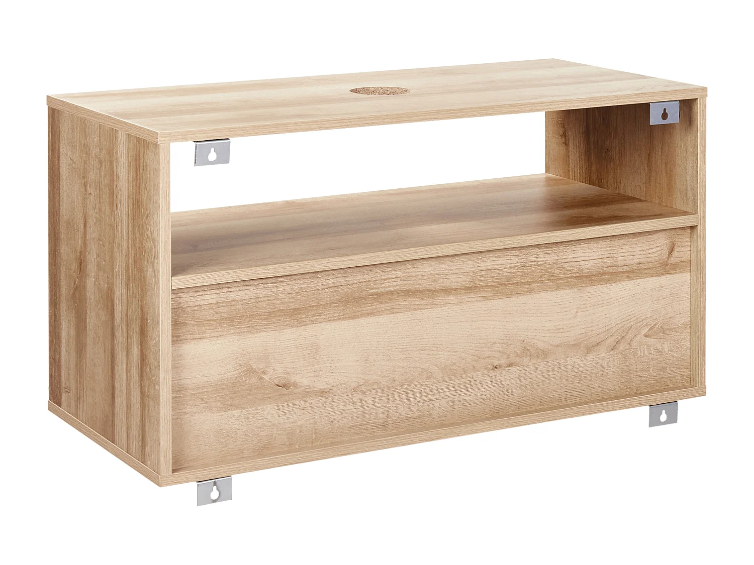 Meuble lavabo mural ROSELL 86 cm Marron clair